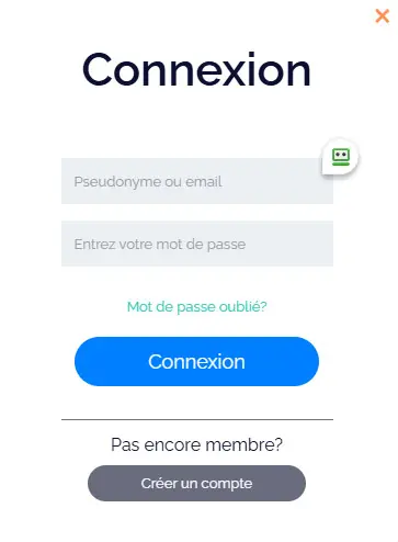 Connexion des membres du RadioCaz Casino