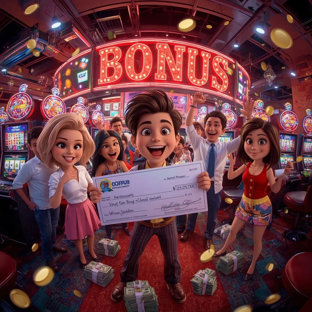 bonus entre les mains d'un joueur chez RADIOCAZ CASINO