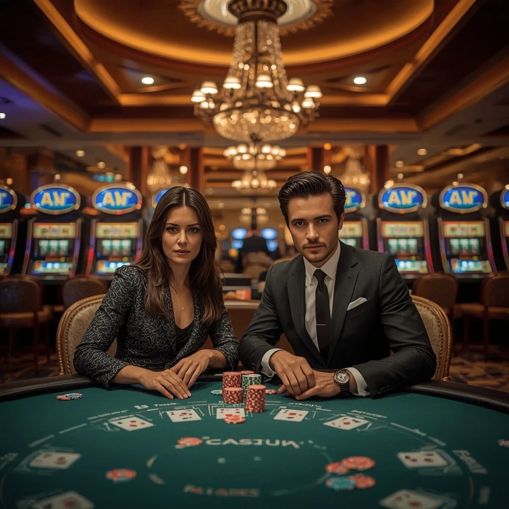 Deux joueurs de poker dans le Casino RadioCaz